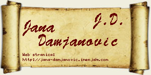 Jana Damjanović vizit kartica